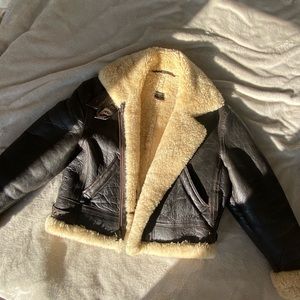 Vintage Shearling Aviator Jacket